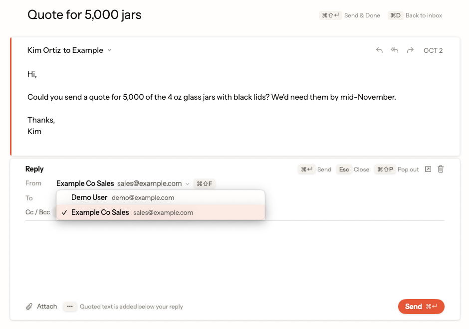 Picking the From address in a reply on the Mac